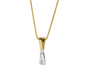 4006175644540 - MONCARA Damen Kette mit Anhänger 375er Gelbgold 1 Diamant ca 003 Karat bicolor 99