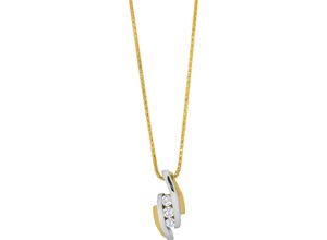 4006175645141 - MONCARA Damen Kette mit Anhänger 375er Gelbgold 3 Diamanten zus ca 010 Karat gold 99