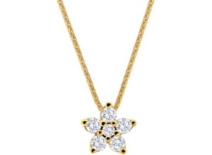 4006175645561 - MONCARA Damen Kette mit Anhänger 585er Gelbgold 6 Diamanten zus ca 025 Karat gold 99