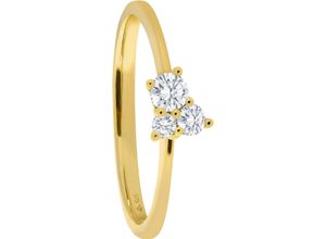 4006175646070 - VANDENBERG Damen Ring 375er Gelbgold mit 3 Diamanten zus ca 025 Karat gold 52