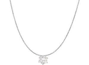 4006175648708 - MONCARA Damen Kette mit Anhänger 585er Gold 1 Diamant ca 015 Karat silber