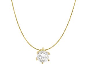 4006175648777 - MONCARA Damen Kette mit Anhänger 585er Gold 1 Diamant ca 070 Karat gold