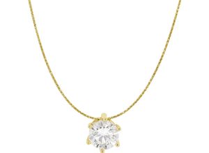 4006175648791 - MONCARA Damen Kette mit Anhänger 585er Gold 1 Diamant ca 10 Karat gold