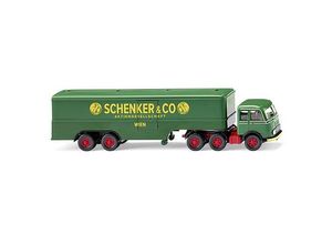 4006190513272 - 051327 H0 LKW Modell Mercedes Benz LPS 333 Koffersattelzug Schenker