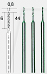 4006274288522 - PROXXON 28852 - Stahlbohrer Wolfram-Vanadium-Stahl 08 mm 3 Stück