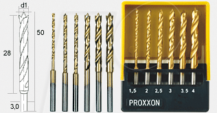 4006274288768 - - hss Spiralbohrersatz mit Zentrierspitze 15 bis 4 mm (6-teilig) - 28876