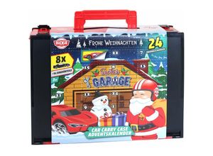 4006333076848 - Dickie Toys - Dickie Adventskalender Santas garage Spielkoffer und Autos Advent Kalender - Mehrfarbig