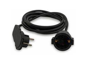 4006341717405 - Schutzkontakt-Verlängerung Smart mit Flachstecker 3 m schwarz - REV