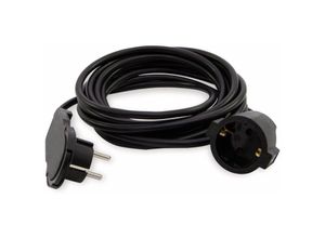 4006341717412 - Schutzkontakt-Verlängerung Smart mit Flachstecker 5 m schwarz - REV