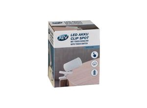 4006341733436 - - led Akku Clip Leuchte mit Schalter weiß 2014100300