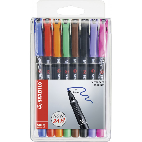 4006381114905 - Folienstift OHPen Universal M farbig sortiert 10 mm 8er-Etui permanent 4006381114905 8 Stück