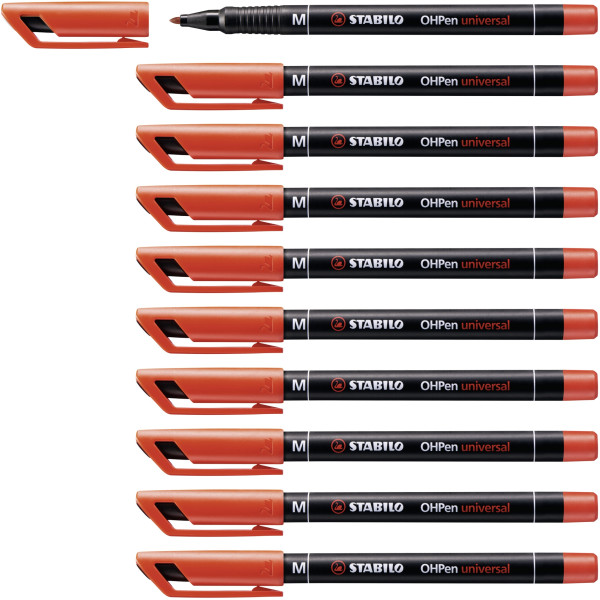 4006381115247 - Folienstift OHPen universal 843 M rot 10 mm permanent 4006381115247 STABILO 843 40