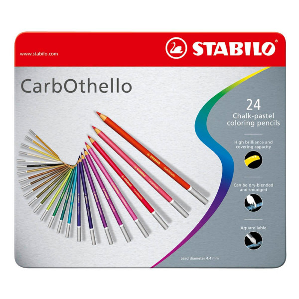 4006381279628 - STABILO CarbOthello Kreidestifte farbsortiert 24 St - 1 Pack = 24 St