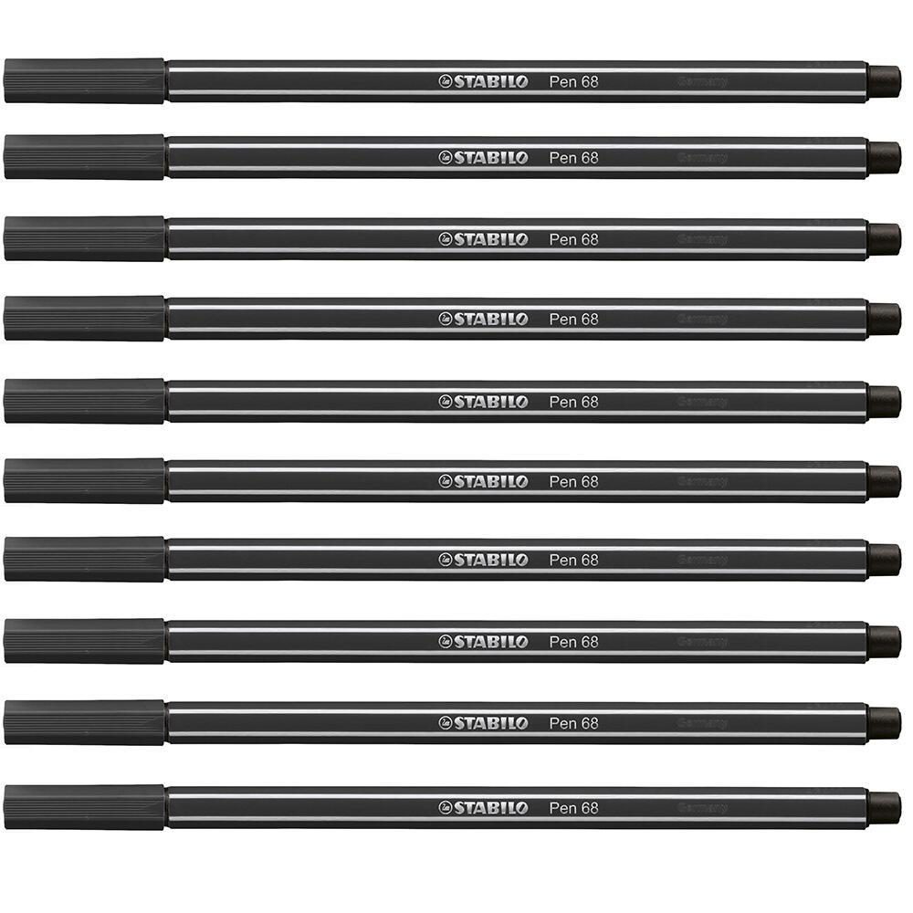 4006381326605 - STABILO Filzstifte Fasermaler Pen 68 sz10 St 10 mm Schwarz