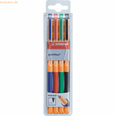 4006381360616 - STABILO pointVisco Gelschreiber orange 05 mm Schreibfarbe farbsortiert 4 St