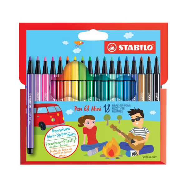 4006381379694 - Premium-Filzstift - Pen 68 Mini - 18er Pack - mit 18 verschiedenen Farben 4006381379694 STABILO 18 Stück