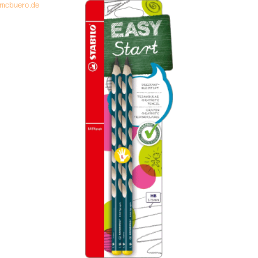 4006381398886 - STABILO 2er-Set Bleistifte EASYgraph L in Petrol - 2x 2 Stück