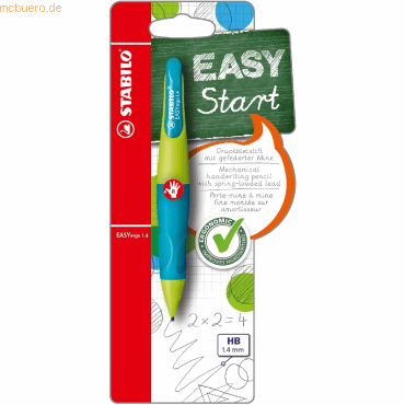 4006381469029 - Druckbleistift-Set STABILO EASYergo 14 B-46902-5 neonlimonengrün aquamarin 14mm HB 4006381469029 Stabilo