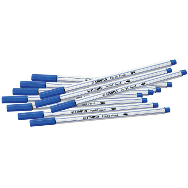 4006381545761 - STABILO Brush-Pens Filzstift Pen68 bla 10St keine Herstellerangabe Blau