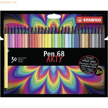 4006381547062 - 6 x Premium-Filzstift Pen 68 Kartonetui Arty VE=30 Farben