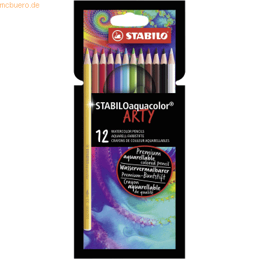 4006381547185 - 6 x Aquarell-Buntstift Stabiloaquacolor Kartonetui Arty VE=12