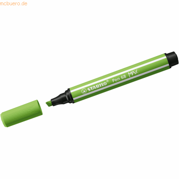 4006381569637 - STABILO Pen 68 MAX - Felt-tip pen with thick chisel tip - light green