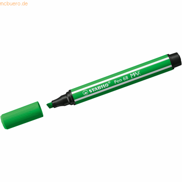 4006381569675 - STABILO Pen 68 MAX - Felt-tip pen with thick chisel tip - leafy green