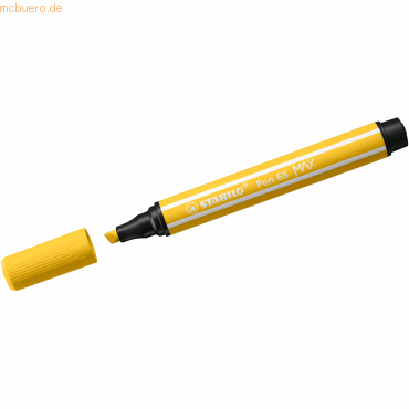 4006381569712 - STABILO Pen 68 MAX - Felt-tip pen with thick chisel tip - yellow