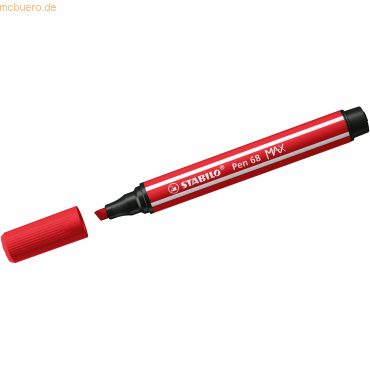 4006381569774 - STABILO Pen 68 MAX - Felt-tip pen with thick chisel tip - carmine red