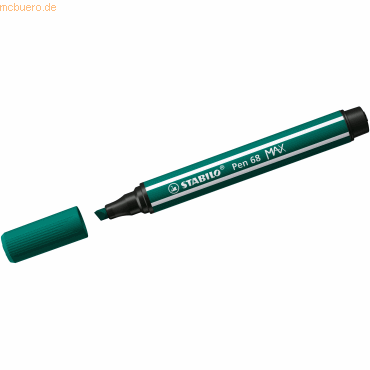 4006381569835 - STABILO Pen 68 MAX - Felt-tip pen with thick chisel tip - turquoise green