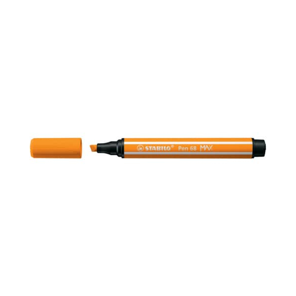 4006381569859 - STABILO Pen 68 MAX - Felt-tip pen with thick chisel tip - Orange