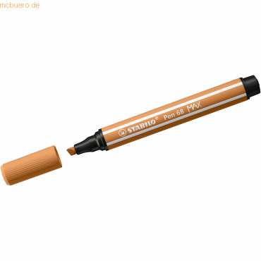 4006381569958 - STABILO Pen 68 MAX - Felt-tip pen with thick chisel tip - Dark Ocher