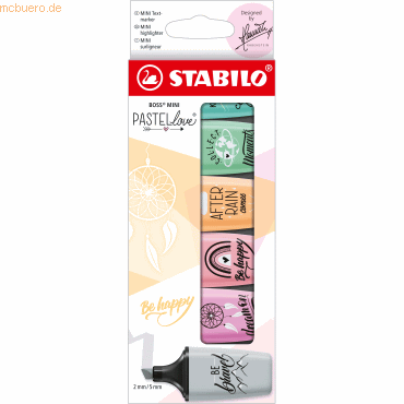 4006381577007 - Textmarker Pastellove 07 06-29 Etui 6-farbig sortiert pastell 2-5mm Keilspitze 4006381577007 6 Stück