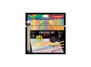 4006381582339 - creative arty set 12 point 88 markers und 12 pen 68 markers assorted colors in cardboard box