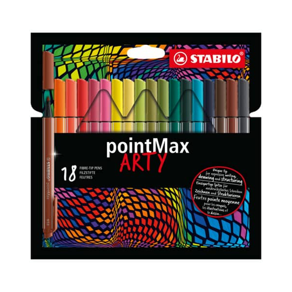 4006381582858 - STABILO Filzstifte Fil pointMax 18er Etui 08 Mehrfarbig