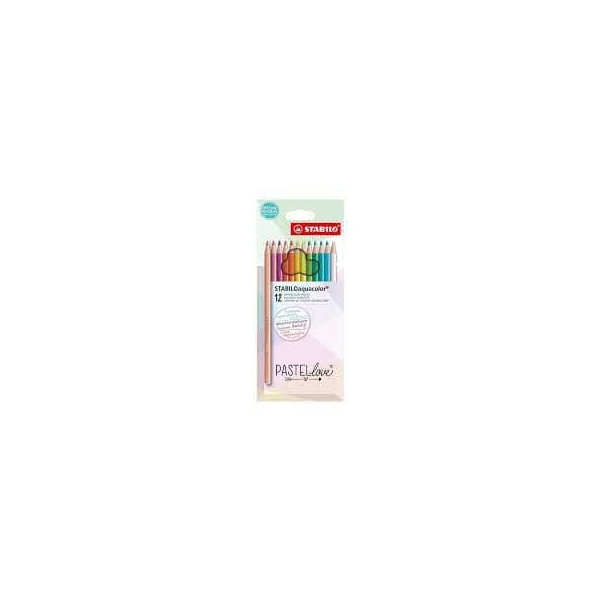 4006381590396 - Aquarell-Buntstift STABILO® aquacolor Pastellove Set 12er-Pack