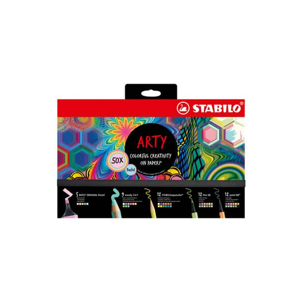 4006381590419 - STABILO ARTY Creative Set including an assortment of 50 different pens