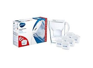 4006387125431 - BRITA Halbjahrespaket Marella Inkl 6 Maxtra Wasserfilter Kanne 24 L Transparent Weiß