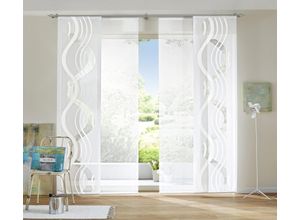 4006470468582 - Schiebegardine NEUTEX FOR YOU Rona-Uni Gr 1 weiß (wollweiß) B57cm H145cm Voile Polyester Gardinen Inkl Montagezubehör wollweiß