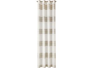 4006470469848 - Vorhang NEUTEX FOR YOU Cara Gardinen Gr 245 cm Ösen 146 cm beige moderner Streifen mit Effektstruktur