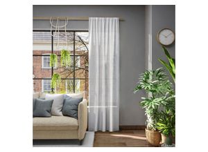 4006470481741 - Vorhang NEUTEX FOR YOU Libre-ECO Gardinen Gr 245 cm Stangendurchzug 142 cm grau (hellgrau) Stangendurchzug Nachhaltig