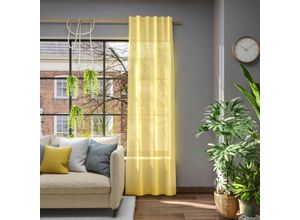 4006470505249 - Vorhang NEUTEX FOR YOU Libre-ECO gelb B142cm H265cm Jacquard Polyester Gardinen Nachhaltig nach Maß