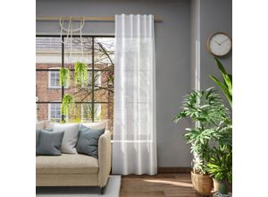 4006470506000 - Vorhang NEUTEX FOR YOU Libre-ECO grau (hellgrau) B142cm H205cm Jacquard Polyester Gardinen Nachhaltig nach Maß