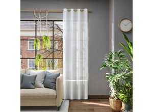 4006470509452 - Vorhang NEUTEX FOR YOU Libre-ECO grau (hellgrau) B142cm H190cm Jacquard Polyester Gardinen Nachhaltig Breite 142 cm nach Maß