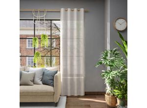 4006470510861 - Vorhang NEUTEX FOR YOU Libre-ECO braun (leder) B142cm H235cm Jacquard Polyester Gardinen Nachhaltig Breite 142 cm nach Maß