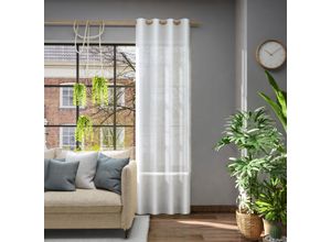 4006470511752 - Vorhang NEUTEX FOR YOU Libre-ECO grau (hellgrau) B142cm H275cm Jacquard Polyester Gardinen Nachhaltig Breite 142 cm nach Maß