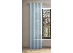 4006470511783 - Vorhang NEUTEX FOR YOU Libre-ECO blau Gardinen 285cm Ösen 142cm Polyester Nachhaltig Breite 142 cm nach Maß B142cm H285cm