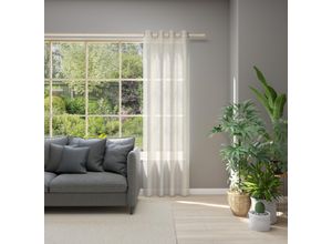 4006470514081 - Vorhang NEUTEX FOR YOU Allure grau (taupe) B140cm H235cm Jacquard Polyester Gardinen Ösenschal mit Metallösen Breite 140 cm nach Maß