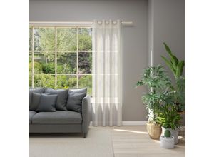 4006470522420 - Vorhang NEUTEX FOR YOU Allure braun (cappuccino) B140cm H185cm Jacquard Polyester Gardinen Ösenschal mit Metallösen Breite 140 cm nach Maß