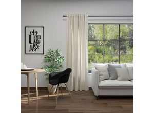 4006470524400 - Vorhang NEUTEX FOR YOU Linessa beige Gardinen 260cm verdeckte Schlaufen 137cm Polyester Schal mit verdeckten Schlaufen Breite 137 cm nach Maß B137cm H260cm